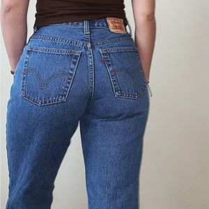 Vintage high waisted Levi jeans.